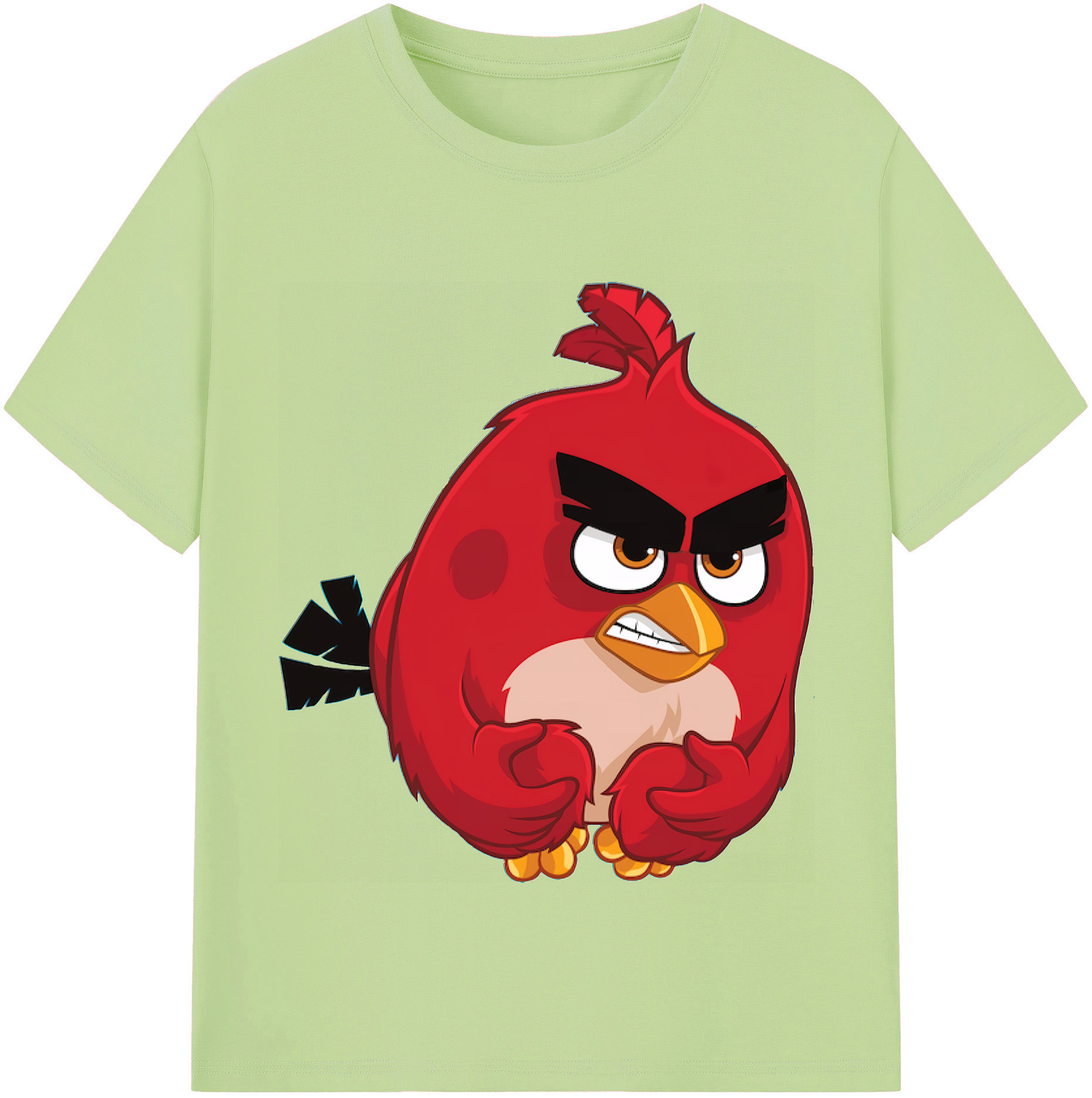 （画像用） Angry Birds アングリーバード 綿100％半袖Tシャツ（フロントプリント）